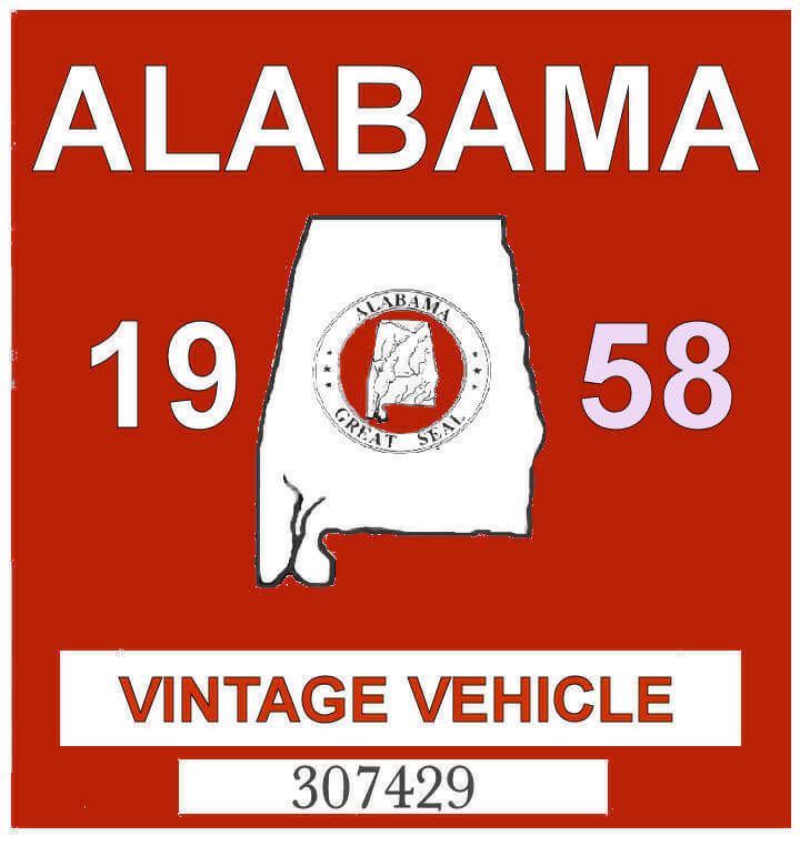1958 Alabama Classic Windshield Sticker